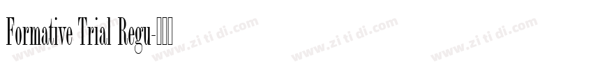 Formative Trial Regu字体转换 Formative Trial Regu字体转换
